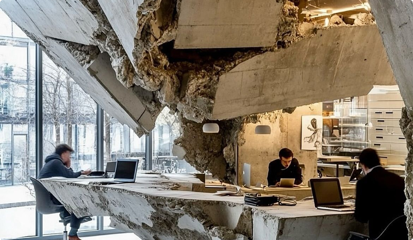 Skyscrapers with intersecting lines